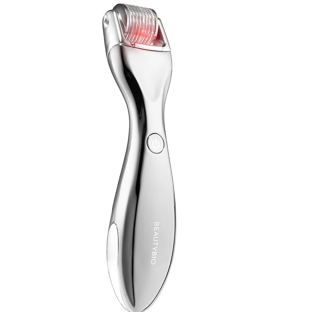 BeautyBio GloPRO Microneedling Rejuvenation two different silver or red kisses.